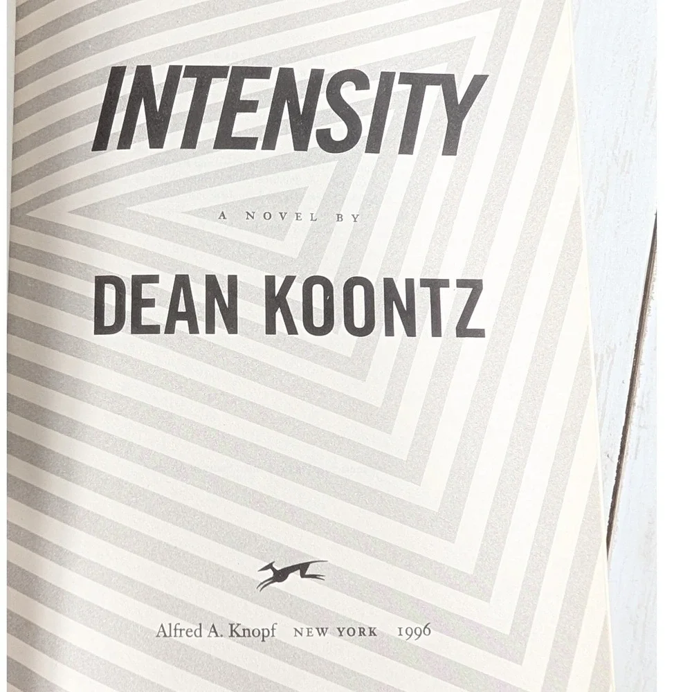 Dean Koontz Intensity Book First Edition Hardcover‎ Thriller 1996